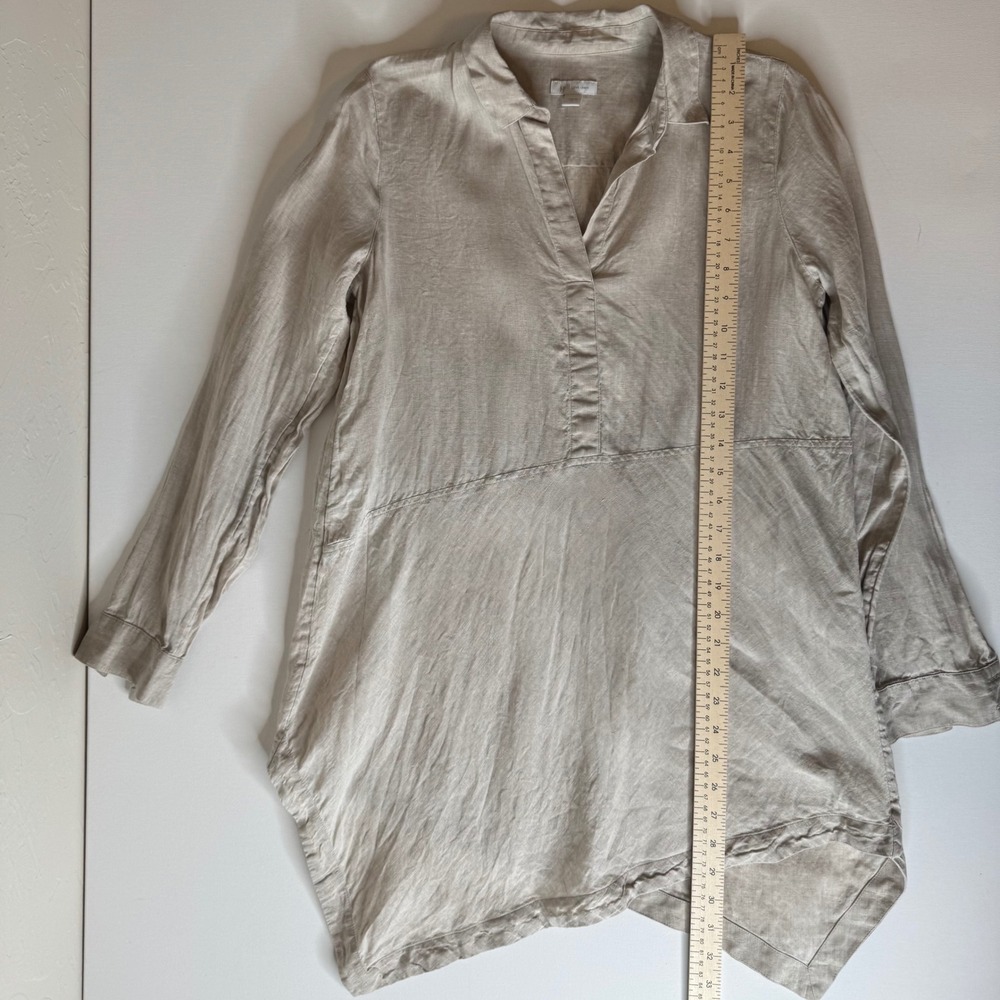 J. Jill Beige Linen Tunic Top - Picture 8 of 9